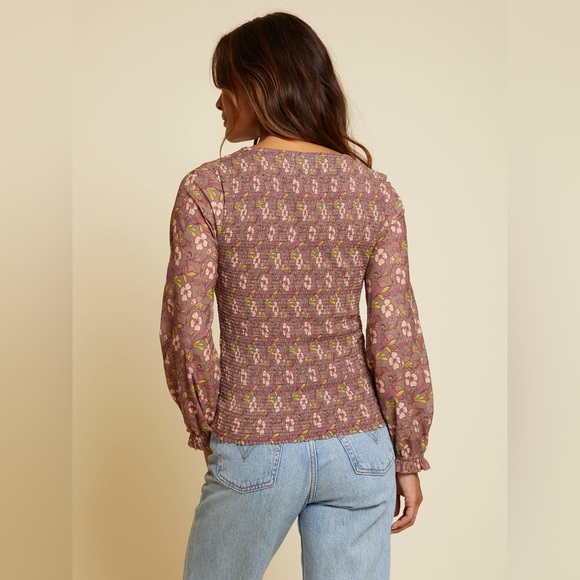 Nation LTD Tee Womens M Bunny Smocked Floral Love Story - Picture 2 of 16